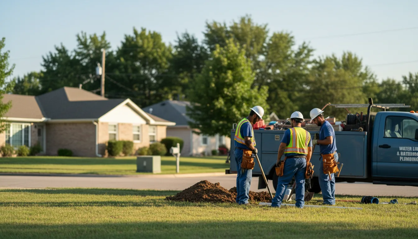 Residential water line and bathroom plumbing service in Ramsey, IL